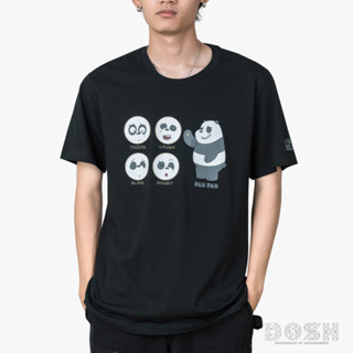 DOSH UNISEX T-SHIRTS WE BARE BEARS เสื้อยืดคอกลม-DBBMT5020-BL