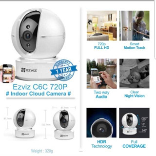 EZVIZ กล้องวงจรปิด C6C Mini 360 720P Wi-Fi PT Camera