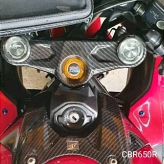 ครอบแผงคอCbr650R กันรอยแผงคอHonda Cbr650R งานAbsหุ้มฟิมล์ลายเคฟล่า