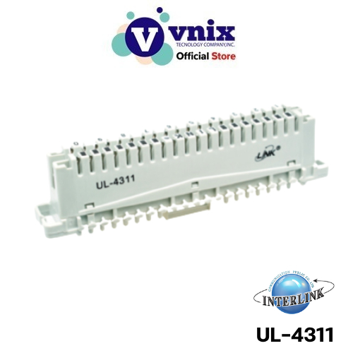 Link UL-4311 TELEPHONE CONNECTION MODULE 10 Pair (TOT Spec # OES 002 001 02) (เทอร์มินอลโทรศัพท์สีเท