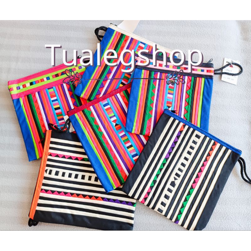 กระเป๋าถือใส่เครื่องสำอางค์,ถือไปงานแบบซิปพร้อมสายคล้องแขน