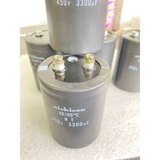 (แพ็ค1ตัว) CAPACITOR 3300UF 450V Nichicon CE105C ขนาด 75x103mm แท้ใหม่ มีจำนวนจำกัด C3300UF450V C 3300UF450V C3300UF