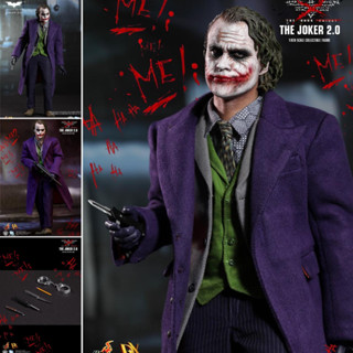 แอคชั่น ฟิกเกอร์ Hot Toys DC Batman The Dark Knight แบทแมน อัศวินรัตติกาล Joker 2.0 โจ๊กเกอร์ ตัวตลก 1/6 สูง 30 cm DX11