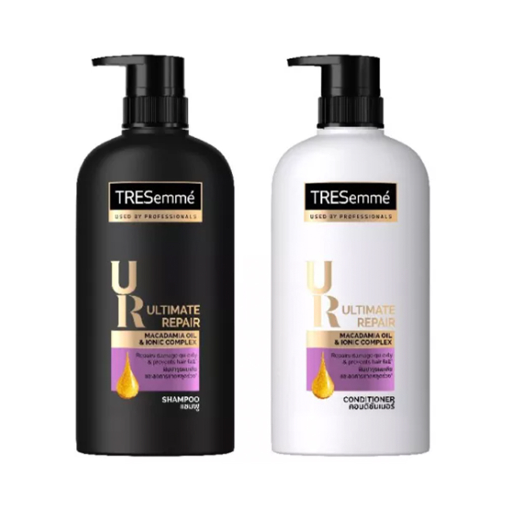 แชมพู ครีมนวด ฟื้นบำรุงผมเสีย ลดการขาดหลุดร่วง เทรซาเม่ อัลทิแมต รีแพร์  TRESemme Shampoo Ultimate Repair Purple 425ml.