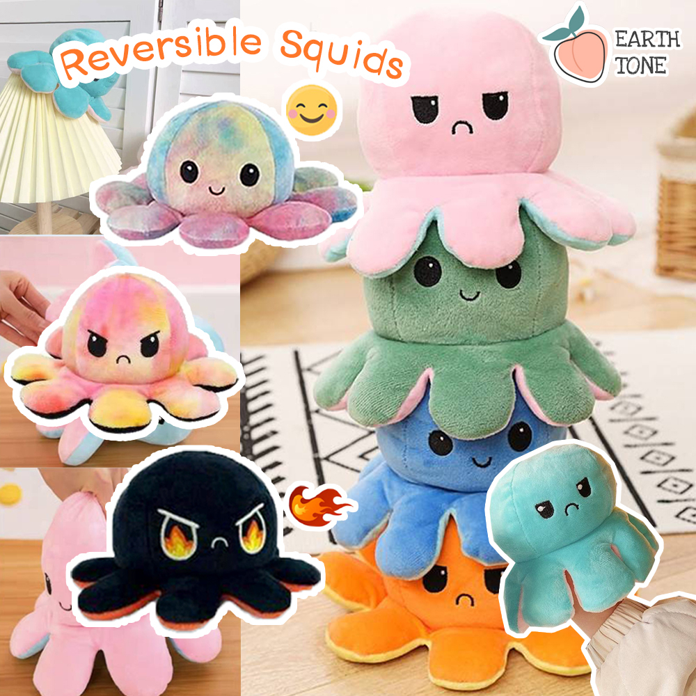 ส่งจากไทย🔥 ตุ๊กตาปลาหมึก 🐙 ตุ๊กตาปลาหมึกเปลี่ยนหน้าได้ Octopus Plush Doll ตุ๊กตาน่ารัก ของขวัญ วันเกิด วาเลนไทน์ ง้อแฟน