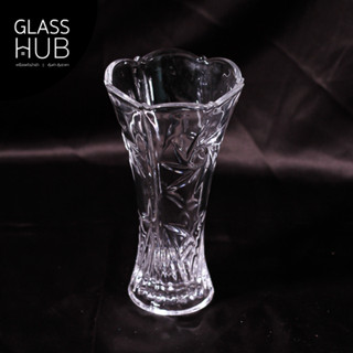 GLASS HUB (AMOR)  Vase 250 FHL - แจกันแก้ว ลายคริสตัล เจียระไน เหมาะสำหรับใส่ดอกไม้ ตกแต่งบ้าน