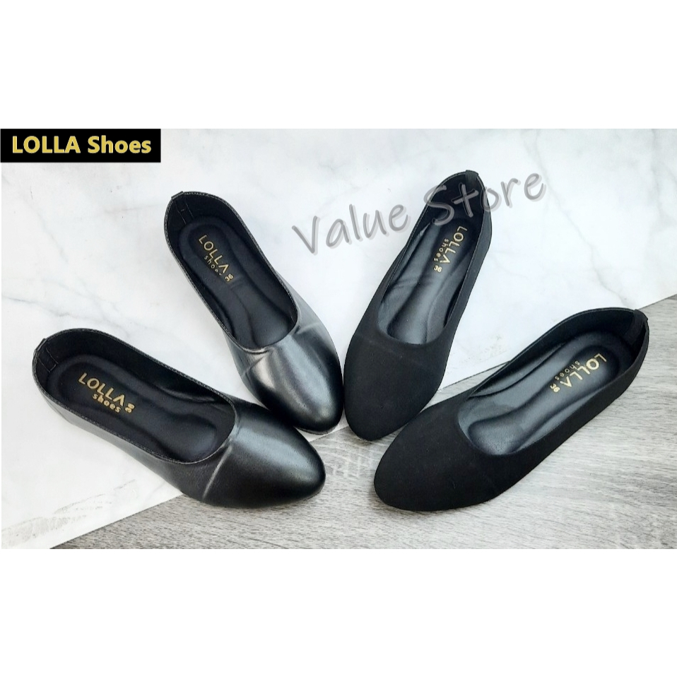 🥿รองเท้าคัทชู LOLLA ✨สินค้าเกรด AAA ทรงสวย ส้นแบน ไม่มีส้น พื้นเรียบ  พื้นซับฟองน้ำ หน้าเท้ากว้าง Size 36-41