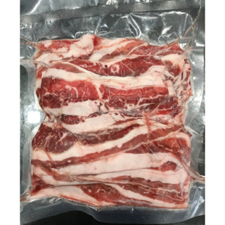 1KG/PACK เนื้อสามชั้น US SLICE 1.3-1.5MM US BEEF SHORT PLATE SLICED 1.3-1.5MM