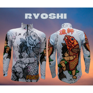 เสื้อตกปลา JK Thailand เสื้อกันยูวี ลาย RYOSHI ป้องกันรังสี UV 80% แห้งเร็ว