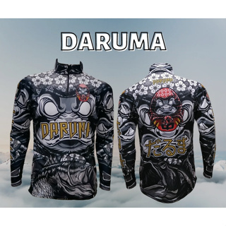 เสื้อตกปลา JK Thailand เสื้อกันยูวี ลาย DARUMA ป้องกันรังสี UV 80% แห้งเร็ว