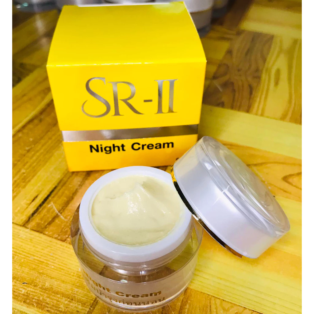 ครีมกลางคืนขนาด10กรัม เอสอาร์ทู SR-II (ล่าสุดเนื้อเหลืองอ่อนปกติ) ของแท้100%