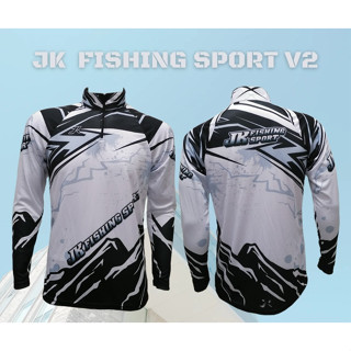 เสื้อตกปลา JK Thailand เสื้อกันยูวี ลาย JKFISHINGSPORT V2 ป้องกันรังสี UV 80% แห้งเร็ว