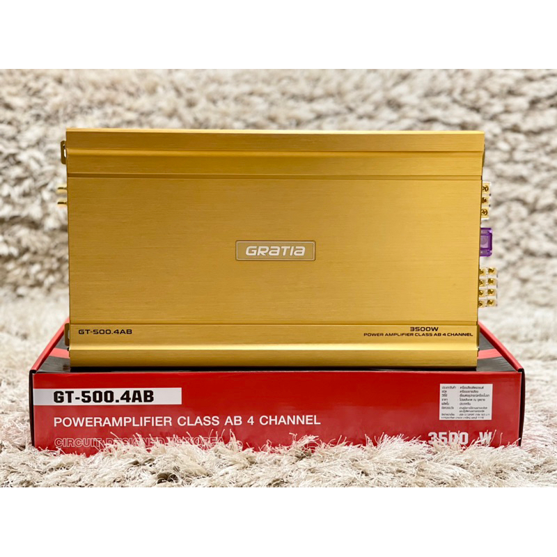 พาวเวอร์แอมป์ คลาสAB 4CH ขับกลาง-แหลม 16ดอก GT-500.4AB 3500w. ของใหม่มือ1 ไส้สวยๆโหดๆ อัดแรงยาวๆสบาย