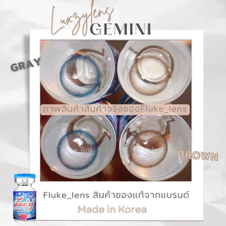 คอนแทคเลนส์ รุ่นใหม่(มินิ) ✨ Gemini brown gray ✨ เลนส์ใส่สบาย Luxzylens กรองแสง ผลิตที่เกาหลี
