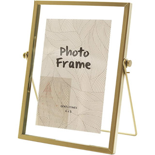 กรอบรูปแบบตั้งโต๊ะ แนวตั้ง ขนาด 4"x6" (10.2x15.2cm) Photo Frame แบบเหล็กสีทองแดงและสีทอง