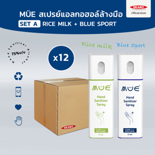 [เซ็ตสุดคุ้ม] MÜE สเปรย์ล้างมือแบบพกพา กลิ่นหอมสะอาด Alcohol Foodgrade ยกโหล คละกลิ่นได้