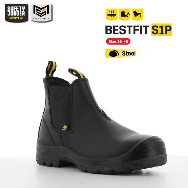 [ของแท้พร้อมส่ง] Safety Jogger รุ่น BESTFIT S1P รองเท้าเซฟตี้หุ้มข้อ หัวเหล็ก พื้นกันทะลุ พื้นกันน้ำมัน