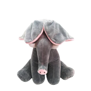 ตุ๊กตาช้างจ๊ะเอ๋ เพลงไทย เพลงอังกฤษ พูดตามได้ มีให้เลือก 2ระบบ ระบบใส่ถ่านกับระบบชาร์จ เปิดตาปิดตา ทุกเพศทุกวัย