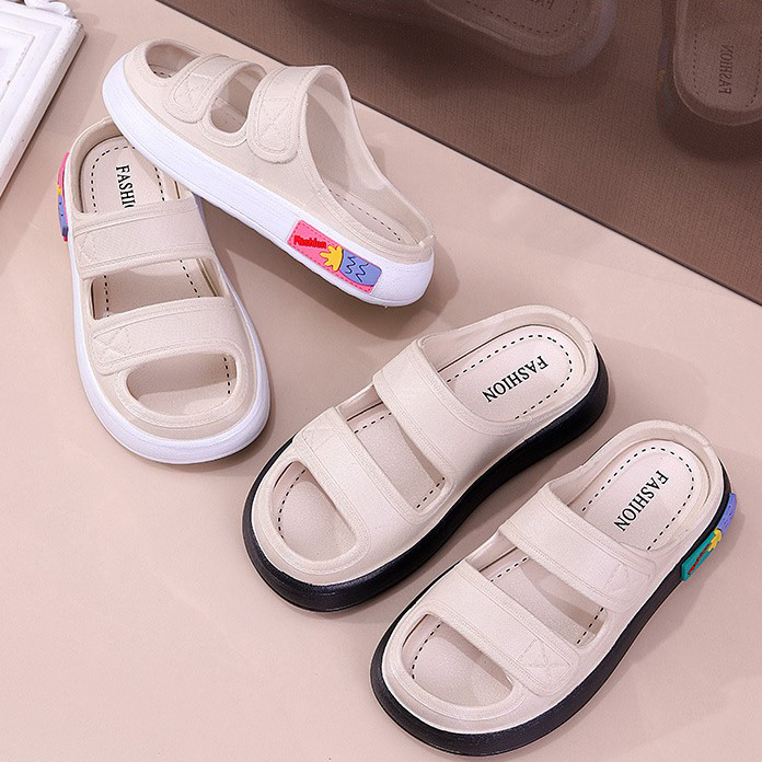 GFShop องเท้าผู้หญิงสุดน่ารักดีไซน์สุดเก๋ขายดี💸รองเท้าแตะผู้หญิงสวยๆ รองเท้าแตะแฟชั่น แต่งสายคาดเส้น งานสวยปังยืน1🍫ต้องร - รูปที่ 6