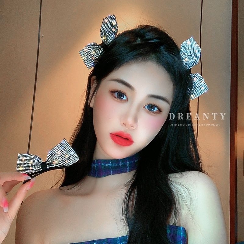 C1/4 กิ๊บติดผมเพชรคู่ ประดับเพชร แฟชั่นเกาหลี พร้อมส่งในไทย – โปรปัง