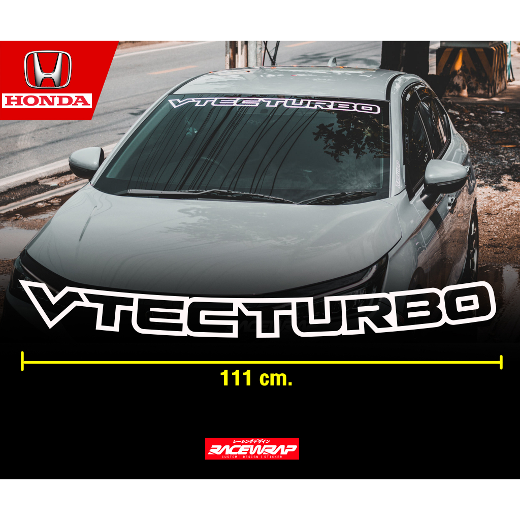 สติกเกอร์คาดหน้า vtecturbo สำหรับ hondacity turbo city2020 citygn
