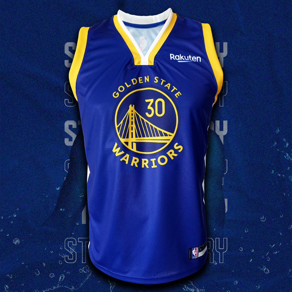 เสื้อบาส เสื้อบาสเกตบอล NBA Golden State Warriors เสื้อทีม โกลเด้น สเตท วอร์ริเออร์ส #BK0023 รุ่น Icon ไซส์ S-5XL