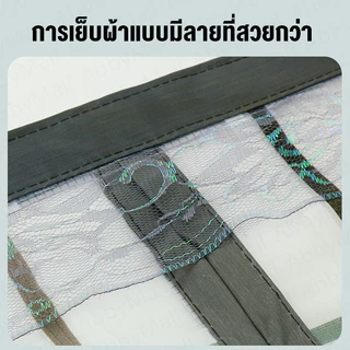 ABBY ผ้าม่านกันแอร์ ม่านพลาสติกกั้นแอร์ 90x210/100*210cm วัสดุ EVA ความเย็นไม่ไหลออกไป แยกกับควันน้ำมัน กันน้ำ