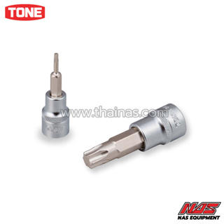 TONE ลูกบ็อกซ์เดือยโผล่ (หัวดาว) 3 หุน (3/8") Torx socket (Heavy Duty) คละไซส์ | 3TX-T SERIES