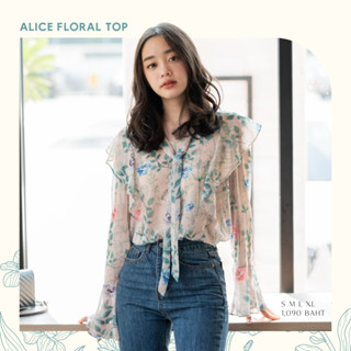 (ใส่โค้ด ICYICY9 ลด125.- ขั้นต่ำ 500.-) Alice Floral Top #TI14002