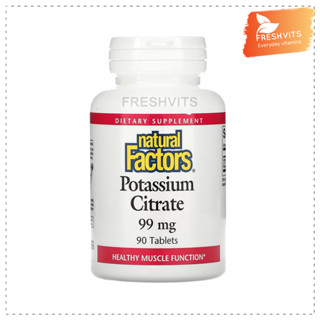 Natural Factors, Potassium Citrate, 99 mg, 90 Tablets