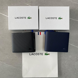 กระเป๋ากระเป๋าสตางค์ผู้ชาย *Lacoste_กระเป๋าเงินสไตล์แฟชั่น หนังPU