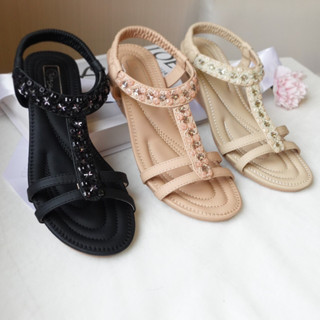 SEA Shoes(ซีชูส์) 9612-046 รัดส้นสูง รองเท้าแฟชั่น รองเท้ารัดส้นผู้หญิง