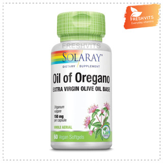 Solaray,Oil of Oregano, 150 mg, 60 Vegan Softgels