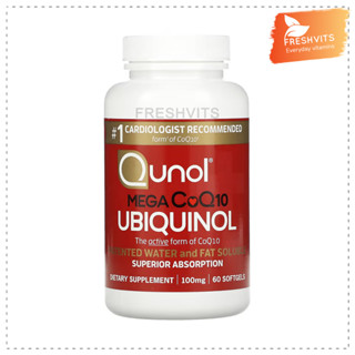 Qunol,MEGA CoQ10UBIQNOL,100mg 60Softgels