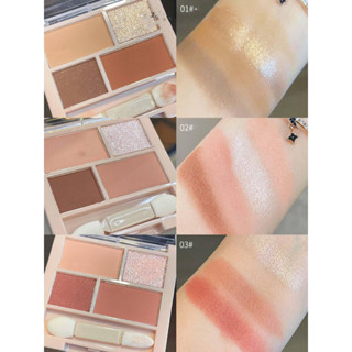อายแชโดว์ พาเลตตา 4สี  เนื้อแมทประกายชิมเมอร์วิ้งๆ
