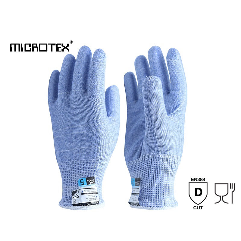 MICROTEX BLUE HI-CUT TURN ถุงมือกันบาดสีฟ้า | ทำอาหาร | กันคมมีด | จับหั่นเนื้อสัตว์