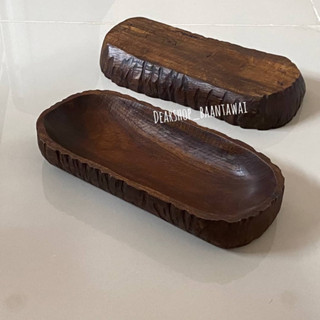 ถาดไม้สัก ถาดวางของ วางผลไม้ จัดระเบียบของ
