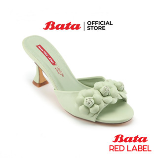 Bata บาจา ยี่ห้อ Red Label รองเท้าส้นสูงแบบสวม รองเท้าส้นสูงไม่หุ้มส้น  สูง 2.5 นิ้ว รุ่น CHALA สีเขียว รหัส 7613156