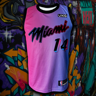 เสื้อบาส เสื้อบาสเกตบอล NBA Miami Heat เสื้อทีม ไมอามี ฮีท #BK0031 รุ่น City Tyler Herro#14 ไซส์ S-5XL