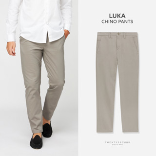 TWENTYSECOND กางเกงขายาว ทรงกระบอกเล็ก รุ่น Luka chino pants - สีเทา / Grey