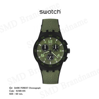 SWATCH นาฬิกาข้อมือ รุ่น DARK FOREST Chronograph Code: SUSB105