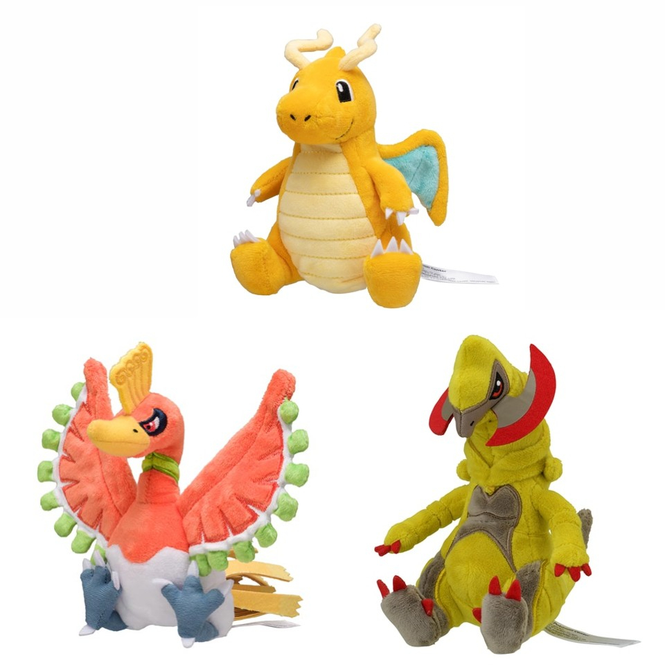 ของแท้ ตุ๊กตา Pokemon Center สไตล์ญี่ปุ่น Ho-Oh Haxorus Dragonite
