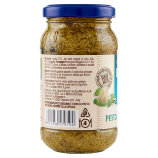 เด เชกโก เพสโต อัลลา เกโนเวสเซ่ 190 กรัม - Pesto Alla Genovese 190g De Cecco brand