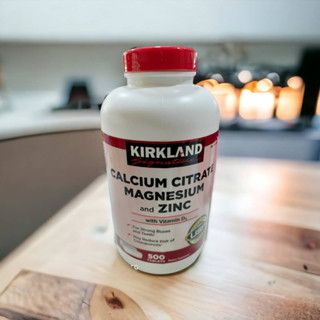 Kirkland Signature Calcium Citrate Magnesium and Zinc With Vitamin D3 500 เม็ด Kirkland แคลเซียมแมกนีเซียม