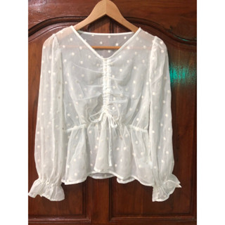 เสื้อซีทรูรูดหน้า+ซับใน