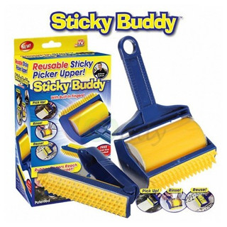 ลูกกลิ้งทำความสะอาดอเนกประสงค์ Sticky Buddy กำจัดขนสัตว์ เส้นผม