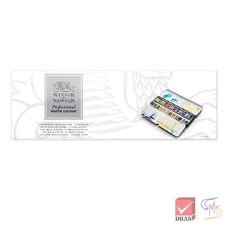 Winsor&amp;Newton สีนํ้า สีน้ำก้อน AWC 24 สี LIGHT BOX #0190553 จำนวน 1 ชุด