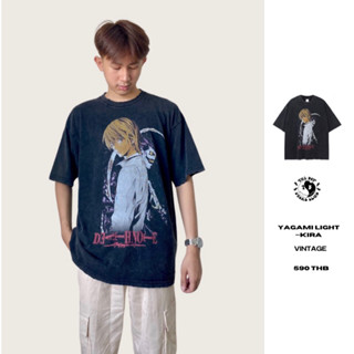 THEBOY-YAGAMI LIGHT-KIRA ANIME VINTAGE เสื้อยืดวินเทจลายอนิเมะ