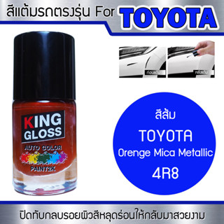 สีแต้มรถยนต์สำหรับ TOYOTA สีส้ม Orange Mica Metallic 4R8