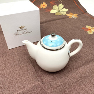 Narumis Minghai Felicita Bone China Bowknot Small Tea Pot Coffee Pot Afternoon Tea Japanese Gift Box